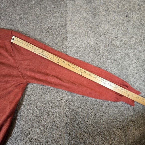 Cutter & Buck Mens 1/4 Zip‎ Red Long Sleeve Pullover Size Large Wool Blend - Picture 6 of 8